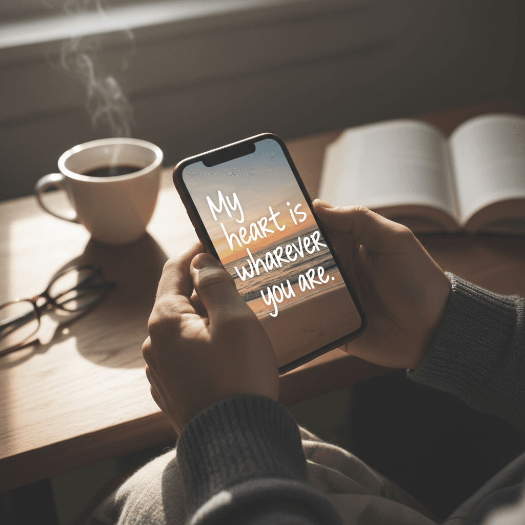 Tangan memegang ponsel dengan chat WhatsApp